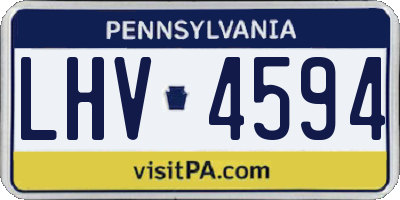 PA license plate LHV4594