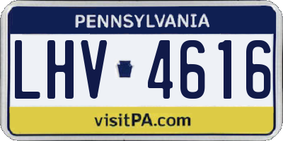 PA license plate LHV4616