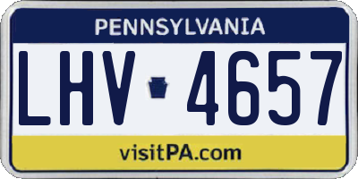 PA license plate LHV4657