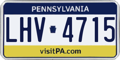 PA license plate LHV4715