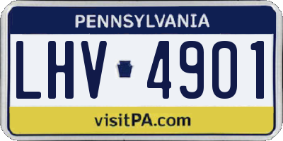 PA license plate LHV4901