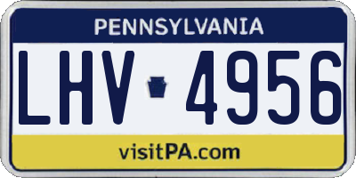 PA license plate LHV4956