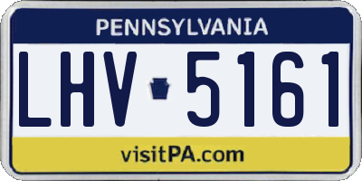 PA license plate LHV5161