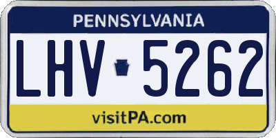 PA license plate LHV5262
