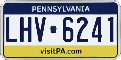 PA license plate LHV6241