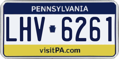 PA license plate LHV6261