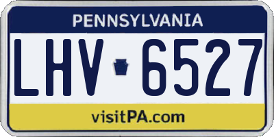 PA license plate LHV6527
