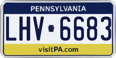 PA license plate LHV6683