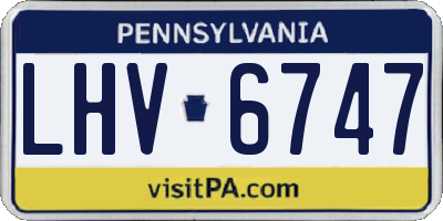 PA license plate LHV6747