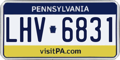 PA license plate LHV6831