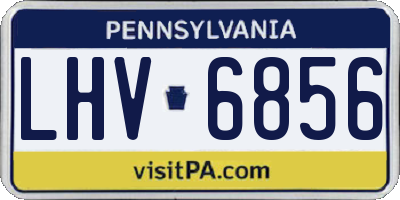 PA license plate LHV6856