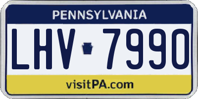 PA license plate LHV7990