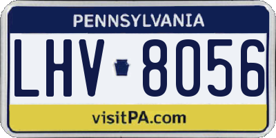 PA license plate LHV8056