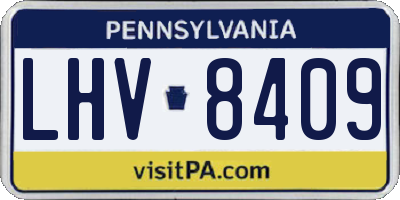 PA license plate LHV8409