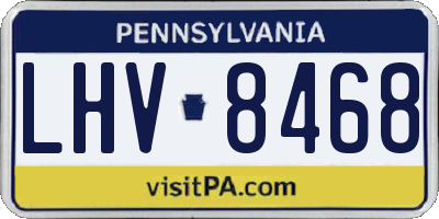 PA license plate LHV8468