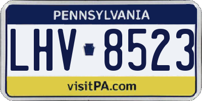 PA license plate LHV8523