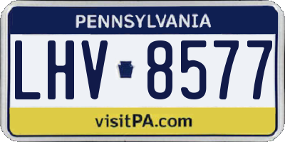 PA license plate LHV8577