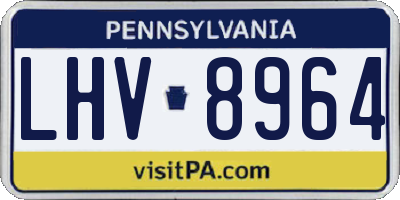 PA license plate LHV8964