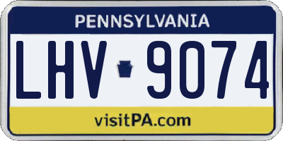 PA license plate LHV9074