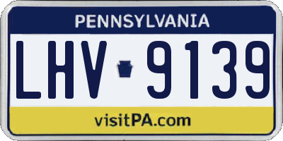 PA license plate LHV9139