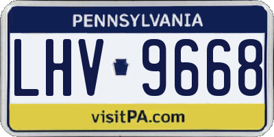 PA license plate LHV9668