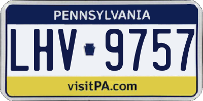 PA license plate LHV9757