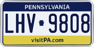 PA license plate LHV9808
