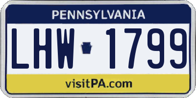 PA license plate LHW1799