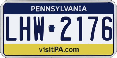 PA license plate LHW2176