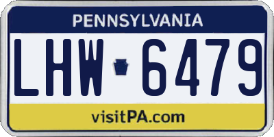 PA license plate LHW6479