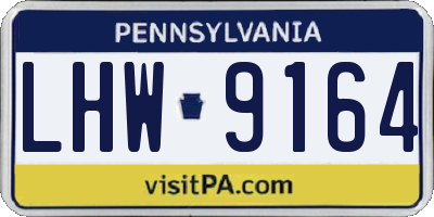 PA license plate LHW9164