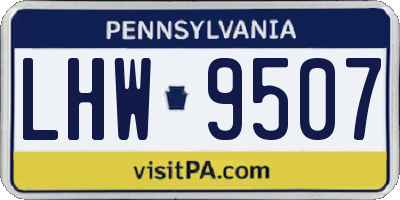 PA license plate LHW9507