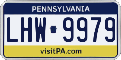 PA license plate LHW9979