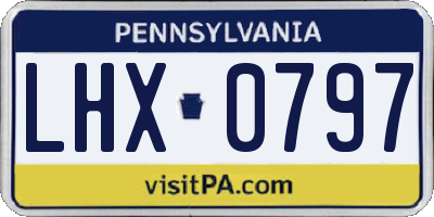 PA license plate LHX0797