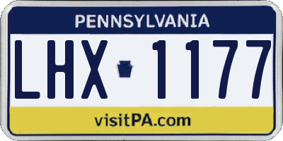 PA license plate LHX1177