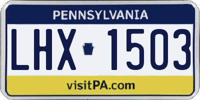 PA license plate LHX1503