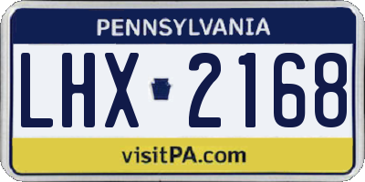 PA license plate LHX2168