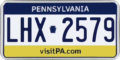 PA license plate LHX2579