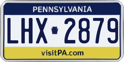 PA license plate LHX2879