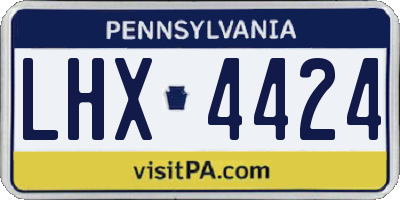 PA license plate LHX4424
