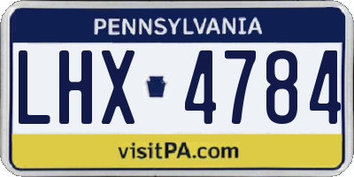 PA license plate LHX4784