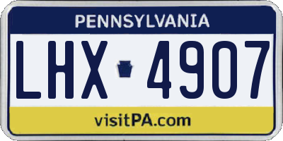 PA license plate LHX4907