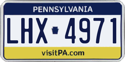 PA license plate LHX4971