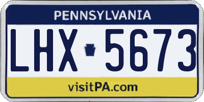 PA license plate LHX5673