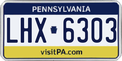 PA license plate LHX6303
