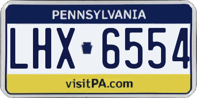 PA license plate LHX6554