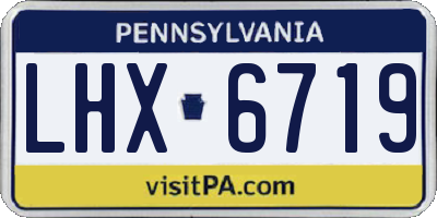 PA license plate LHX6719