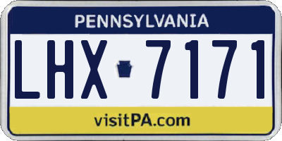 PA license plate LHX7171