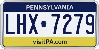 PA license plate LHX7279