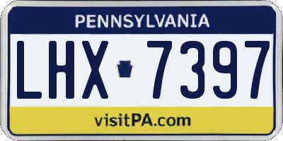 PA license plate LHX7397